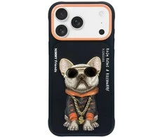 Dėklas NIMMY case GLASSES COOL DOG for IPHONE 17 Pro Max juodas