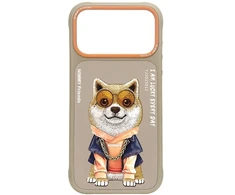Dėklas NIMMY case GLASSES COOL DOG for IPHONE 18 Pro Max/17 Pro Max beige