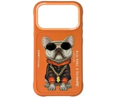 Dėklas Nimmy Glasses Cool Dog iPhone 17 Pro Case - Oranžinis
