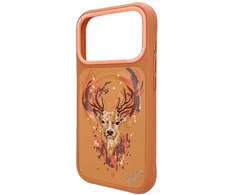 Dėklas NIMMY case DEER compatible with MagSafe for IPHONE 18 Pro Max/17 Pro Max oranžinis