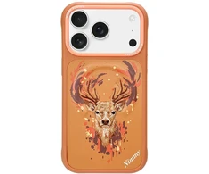Dėklas NIMMY case DEER compatible with MagSafe for IPHONE 18 Pro Max/17 Pro Max oranžinis