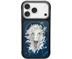 Dėklas NIMMY case HORSE compatible with MagSafe for IPHONE 18 Pro/17 Pro navy mėlynas