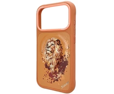 Dėklas NIMMY case LION compatible with MagSafe for IPHONE 18 Pro/17 Pro oranžinis