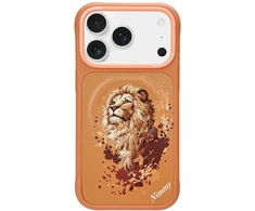Dėklas NIMMY case LION compatible with MagSafe for IPHONE 18 Pro/17 Pro oranžinis