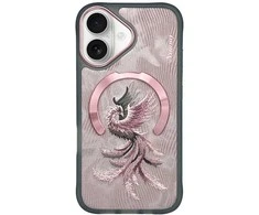 Dėklas Nimmy Magnetic Fantasy Animal MagSafe skirtas Apple iPhone 16 rose aukso spalvos