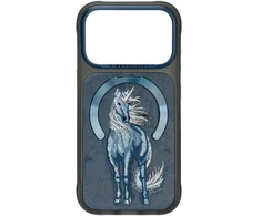 Dėklas NIMMY case MAGNETIC FANTASY ANIMAL UNICORN compatible with MagSafe for IPHONE 18 Pro/17 Pro mėlynas