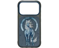 Dėklas NIMMY case MAGNETIC FANTASY ANIMAL UNICORN compatible with MagSafe for IPHONE 18 Pro Max/17 Pro Max mėlynas