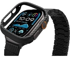 Išmanusis laikrodis Dėklas PITAKA Air Case do Apple Watch Ultra 1/2/3 (49 mm) juoda-pilka