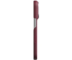 Dėklas PITAKA Edge Case Argyle MagSafe skirtas iPhone 18 Pro / 17 Pro bordo spalvos