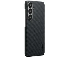 Dėklas PITAKA Ultra-Slim MagSafe skirtas Samsung Galaxy S25 juodos ir pilkos spalvos