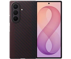 Dėklas KF976SRE Carbon Magnet Samsung Galaxy Fold 8 Ultra, Raudona