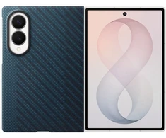 Dėklas KF971SNE anglies pluošto magnetas „Samsung Galaxy Fold 8“, tamsiai mėlynas