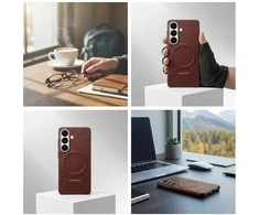 Dėklas KS947SR Carbon Magnet Case Samsung Galaxy S26 Plus, Coral Raudona