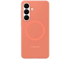Samsung Galaxy S26+ silikoninis magnetinis dėklas, koralų spalvos, raudonas