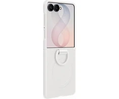 Dėklas EF776CWE Silicone Ring Magnet Samsung Galaxy Flip 8, Baltas