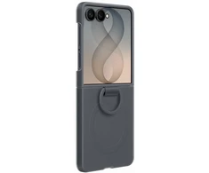 Dėklas EF776CBE Silicone Ring Magnet Samsung Galaxy Flip 8, Juodas
