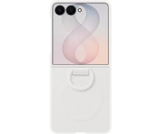 Dėklas EF776CWE Silicone Ring Magnet Samsung Galaxy Flip 8, Baltas