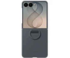 Dėklas EF776CBE Silicone Ring Magnet Samsung Galaxy Flip 8, Juodas