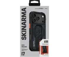 „Skinarma Aegis“ dėklas, skirtas „iPhone 17 Pro“, magnetinis įkrovimas ir laikiklis, tamsiai mėlynas