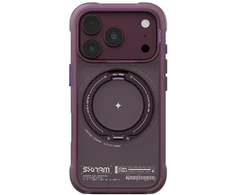 Dėklas Skinarma Atlas MagSafe + Rotating Kick Stand do iPhone 18 Pro / 17 Pro bordo spalvos