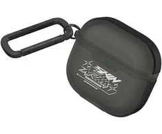 Dėklas Skinarma Kinzoku skirtas AirPods 4 juodos spalvos