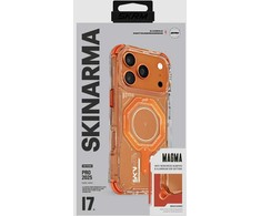 Skinarma Magma Dėklas Apple iPhone 17 Pro Magnetic Charging Oranžinis