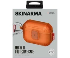 Dėklas Skinarma Mecha LE skirtas AirPods Pro 3 oranžinės spalvos