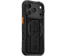 Skinarma Phantom dėklas skirtas Apple iPhone 17 Pro Magnetic Charging + Grip Stand juodos spalvos