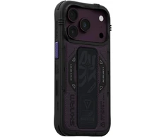 Dėklas Case Skinarma Phantom MagSafe + Grip Stand for iPhone 18 Pro / 17 Pro burgundy