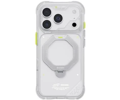Dėklas Skinarma Saturn MagSafe + Rotating Kick Stand do iPhone 18 Pro / 17 Pro frost