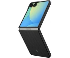 Juodas (Aramid) dėklas Samsung Galaxy Z Flip 7 telefonui „Spigen Airskin”