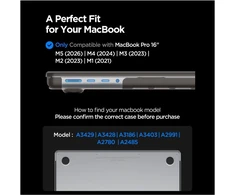 SPIGEN AIRSKIN MACBOOK PRO 16 M1-M5 / M5 PRO / M5 PRO MAX 2021-2026 MATINĖ JUODA
