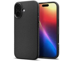 „Spigen Liquid Air“ dėklas, skirtas iPhone 17 – matinis juodas