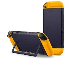 „Spigen Nano Pop“ dėklas, skirtas „Nintendo Switch 2“ – tamsiai mėlynas ir geltonas