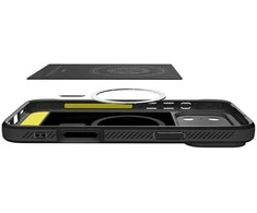 „Spigen Rugged Armor Mag MagSafe“ dėklas, skirtas iPhone 17 Pro Max – matinis juodas