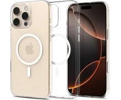 Dėklas Spigen Thin Fit T MagSafe, skaidrus baltas - iPhone 16 Pro