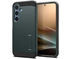 Spigen Tough Armor MagSafe Samsung Galaxy S25 Plus – dėklas telefonui žalios spalvos
