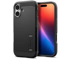 Spigen Tough Armor "T" MagSafe dėklas skirtas Apple iPhone 17 – juodos spalvos