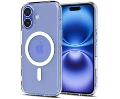 „Spigen Ultra Hybrid“ „T“ „MagSafe“ dėklas iPhone 16 telefonui – Baltas