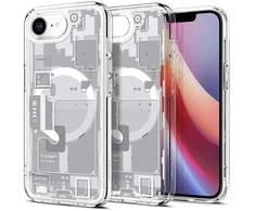 SPIGEN ULTRA HYBRID MAG dėklas, suderinamas su „MagSafe“, skirtas IPHONE 16E 2025 zero one baltas