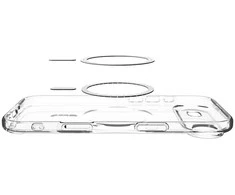 Spigen Ultra Hybrid MagSafe dėklas skirtas Apple iPhone 17 Air – skaidrus pilkos spalvos