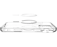 Dėklas „Spigen Ultra Hybrid MagSafe“, skaidrus grafitas – „iPhone 17 Pro Max“