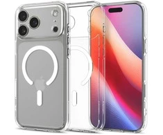 Dėklas „Spigen Ultra Hybrid MagSafe“, skaidrus baltas - iPhone 17 Pro Max