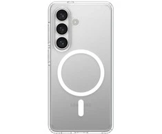 SPIGEN ULTRA HYBRID MAG dėklas, suderinamas su MagSafe, skirtas S26, skaidrus / baltas