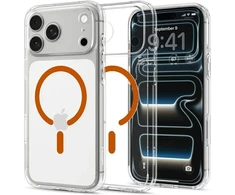 Dėklas Spigen ULTRA HYBRID MagSafe iPhone 17 Pro Max / 18 Pro Max SKAIDRUS/ORANŽINIS