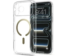 Dėklas Spigen ULTRA HYBRID MagSafe iPhone 17 Pro / 18 Pro SKAIDRUS/AUKSINIS