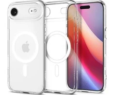 Spigen Ultra Hybrid MagSafe dėklas skirtas Apple iPhone 17 Air – skaidrus and baltos spalvos