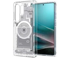 SPIGEN dėklas ULTRA HYBRID MAG suderinamas su MagSafe, skirtas S25 Ultra zero one baltas