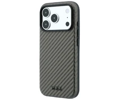 Dėklas Tumi Carbon MagSafe do iPhone 18 Pro Max / 17 Pro Max antracytowy