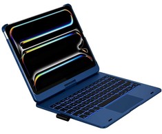 Typecase Dėklas TypeDėklas Flexbook Touch su klaviatūra skirtas Apple iPad Pro 11″ 2024/2025 dark mėlynas
